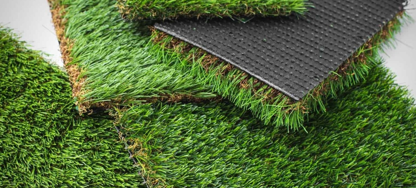 Close-up of premium artificial turf rolls ready for installation in Frederick, MD