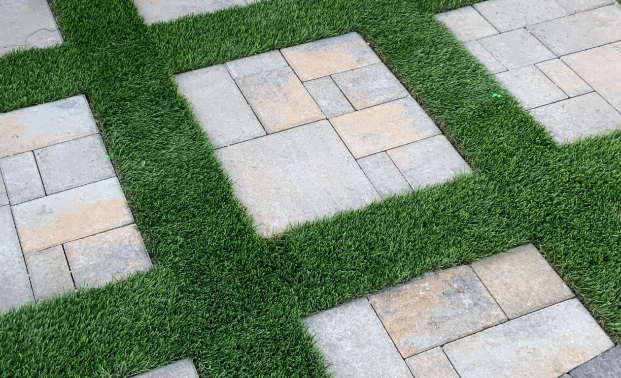 Paver and artificial turf integration in Frederick, MD